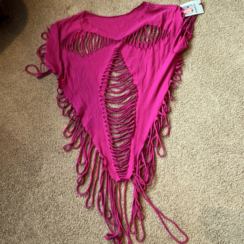 Women’s beach cover-up . fuchsia color, looks very sexy on.  Brand new,